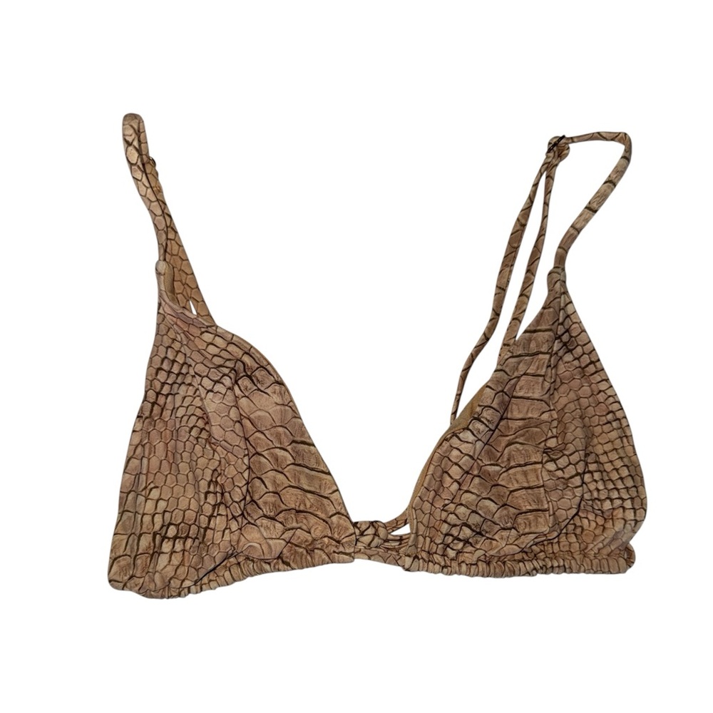 WeWoreWhat Snake Print Cooper Bikini Top